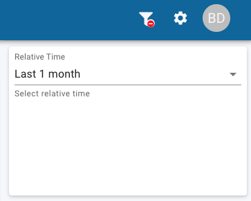 App bar filter drawer